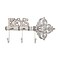 GEEKIA Rustic White Resin Key Hook with 3 Hooks Wall Mounted Key Holder Vintage Key Hanger White