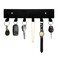 GTK Key Holder for Wall Key Hooks with 6 Hooks Wall Mounted Key Holder for Hallway Self Adhesive Key RackBlack
