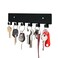 GTK Key Holder for Wall Key Hooks with 6 Hooks Wall Mounted Key Holder for Hallway Self Adhesive Key RackBlack