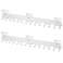 LOCOZY 2Pack No Drill Wall Mount Key Holder with 14 Hooks Each Key Rack for Keys Coats Kitchen Utensils White for Living Room Kitchen Office Bathroom