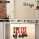 LOCOZY 2Pack No Drill Wall Mount Key Holder with 14 Hooks Each Key Rack for Keys Coats Kitchen Utensils White for Living Room Kitchen Office Bathroom