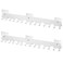 LOCOZY 2Pack No Drill Wall Mount Key Holder with 14 Hooks Each Key Rack for Keys Coats Kitchen Utensils White for Living Room Kitchen Office Bathroom