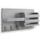 Lwenki Mail Organizer for Wall Mount Key Holder with Shelf Includes Letter Holder and Hooks for Coats Dog Leashes Rustic Wood with Flush Mounting Hardware 165 x 87 x 35 Gray