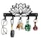 MAYJOYDIY Lotus Flower Key Holder Wall Mount 4798inch Hollow Out Petals Metal Hook Coat Hanger with 5 Hooks Black Summer Plants Wall Decorative Key Rack for Entryway Hallway Kitchen Office