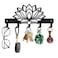 MAYJOYDIY Lotus Flower Key Holder Wall Mount 4798inch Hollow Out Petals Metal Hook Coat Hanger with 5 Hooks Black Summer Plants Wall Decorative Key Rack for Entryway Hallway Kitchen Office