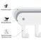Suzurana 2 Pack Key Holder Wall Mount Wall Mount Key Holder Key Hooks Hanging Keys Key Hanger with 8 Hooks NoDrill Decorative White Key Rack for Living Room Kitchen or Bathroom