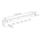 YUEHUA Magnetic Key Holder for Refrigerator Acrylic Wall Mounted Key Rack with Mail Organizer for Home Adhesive Key Mail Holder Hanger 6 Hooks Clear