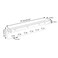 YUEHUA Magnetic Key Holder for Refrigerator Acrylic Wall Mounted Key Rack with Mail Organizer for Home Adhesive Key Mail Holder Hanger 6 Hooks Clear