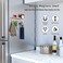 YUEHUA Magnetic Key Holder for Refrigerator Acrylic Wall Mounted Key Rack with Mail Organizer for Home Adhesive Key Mail Holder Hanger 6 Hooks Clear