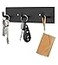 RELBRO Key Holder Wall Mount Small Metal Self Adhesive Key Rack with 3 Hooks 2 Installation Options Black