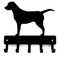 The Metal Peddler Labrador Retriever Key Holder for Wall Small 6 inch Wide with 5 Hooks Made in USA