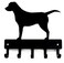 The Metal Peddler Labrador Retriever Key Holder for Wall Small 6 inch Wide with 5 Hooks Made in USA