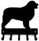 The Metal Peddler Newfoundland Key Holder for Wall Small 6 inch Wide with 5 Hooks Made in USA