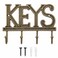 Comfify GoldBlack Cast Iron Key Holder for Wall Keys Sign with 4 Hooks