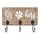 10 o'clock 10 oclock His Her Dog Hanger Unique Key Holder and Leash Hanger with 3 Hooks for Wall Rustic Decor for Entryway Cute Housewarming Gift for Dog Lovers 10x5
