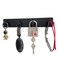 AXBUS Wall Mounted Key Holder4 Key Hooks for Wall DecorativeAdhesive Key Organizer Key Hanger for Entryway Kitchen BedroomBathroom Black 4 Hooks