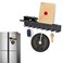 Volnamal Key Holder Wall Mount Magnetic Key Hooks and Mail Organizer Tray with 8 Hooks Adhesive Key Rack Hanger for Entryway Refrigerator Black