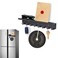 Volnamal Key Holder Wall Mount Magnetic Key Hooks and Mail Organizer Tray with 8 Hooks Adhesive Key Rack Hanger for Entryway Refrigerator Black