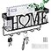 OHOBABY Key Holder for Wall Key Rack with 5 Key Hooks 1102 L275 W492 H Key and Mail Organizer Wall Mount with Mesh Basket Key Hanger for Wall Entryway Home DecorMatte Black