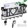 OHOBABY Key Holder for Wall Key Rack with 5 Key Hooks 1102 L275 W492 H Key and Mail Organizer Wall Mount with Mesh Basket Key Hanger for Wall Entryway Home DecorMatte Black