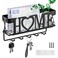 OHOBABY Key Holder for Wall Key Rack with 5 Key Hooks 1102 L275 W492 H Key and Mail Organizer Wall Mount with Mesh Basket Key Hanger for Wall Entryway Home DecorMatte Black