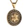 AsAlways Eye of Providence Pyramid Freemasonry Illuminati Pendant Star of David Allseeing Masonic Necklace with 222 Chain Gold
