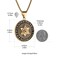 AsAlways Eye of Providence Pyramid Freemasonry Illuminati Pendant Star of David Allseeing Masonic Necklace with 222 Chain Gold