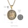 AsAlways Eye of Providence Pyramid Freemasonry Illuminati Pendant Star of David Allseeing Masonic Necklace with 222 Chain Gold