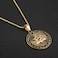 AsAlways Eye of Providence Pyramid Freemasonry Illuminati Pendant Star of David Allseeing Masonic Necklace with 222 Chain Gold
