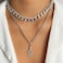 CSIYANJRY99 Chunky Layered Gold Snake Pendant Necklaces Punk Vintage Cuban Chain Snake Jewelry CC2 Layers Silver