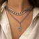 CSIYANJRY99 Chunky Layered Gold Snake Pendant Necklaces Punk Vintage Cuban Chain Snake Jewelry CC2 Layers Silver