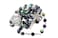 Nazareth Store Blue Crystal Beads Saint Benedict Rosary Sheen Beaded Necklace Miraculous Medal and StBenedict Cross