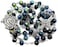 Nazareth Store Blue Crystal Beads Saint Benedict Rosary Sheen Beaded Necklace Miraculous Medal and StBenedict Cross