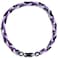 Willtok Premium 18inch Baseball Necklace wNylon TriBraided Rope Tornado Design 18 inch Purple Black White