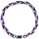 Willtok Premium 18inch Baseball Necklace wNylon TriBraided Rope Tornado Design 18 inch Purple Black White