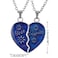 FM FM42 Temperature Sensing Color Changing Best Friends 2Split Heart Pendant Necklace Set Pack of 2