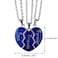 FM FM42 Temperature Sensing Color Changing Best Friends Forever 3Split Heart Pendant Necklace Set Pack of 3