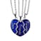 FM FM42 Temperature Sensing Color Changing Best Friends Forever 3Split Heart Pendant Necklace Set Pack of 3
