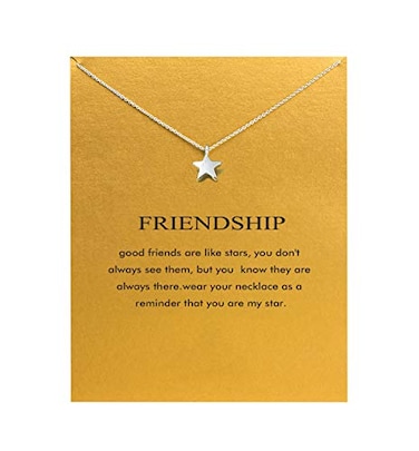 Baydurcan Hundred River Friendship Necklace Star Pendant Chain Necklace with Message Card Gift Card Star 2s