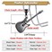 Xusamss Punk Stainless Steel Guitar Music Pendant NecklaceBlack