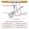 Xusamss Punk Stainless Steel Guitar Music Pendant NecklaceWhite