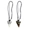 GIICE 2 Pcs Shark Tooth Necklace for Men Fossil Shark Teeth Cool Sharktooth Beach Necklaces for Men Beach Surfer
