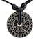 CCBFY Nordic Coin Amulet Vegvsir Odin Triple Horn Triquetra Valknut All in One Pewter Pendant Necklace
