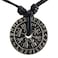 CCBFY Nordic Coin Amulet Vegvsir Odin Triple Horn Triquetra Valknut All in One Pewter Pendant Necklace