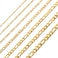 Monily Chain for Men Women 18K Real Gold Plated Stainless Steel Figaro Necklace 4MM 16 Inches