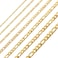 Monily Chain for Men Women 18K Real Gold Plated Stainless Steel Figaro Necklace 4MM 16 Inches