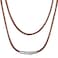ChainsHouse Brown Leather Necklace Cord 2MM 16 Inches Braided Leather Choker for Men with Clasp Waterproof Rope Chain for Pendants