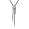 COOLLA Bolo Tie Eagle Eye Feather Neckties Leather Choker Necklace Vintage Turquoise Pendant for WomenMen Silver