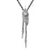 COOLLA Bolo Tie Eagle Eye Feather Neckties Leather Choker Necklace Vintage Turquoise Pendant for WomenMen Silver