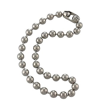 DragonWeave 95mm Extra Large Silver Steel Ball Chain Mens Necklace with Extra Durable Color Protect Finish 16 inches